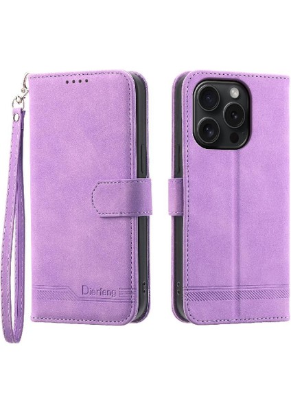 IPhone 15 Için Flip Case Pro Bileklik Kart Yuvaları Premium Manyetik Kapatma (Yurt Dışından)