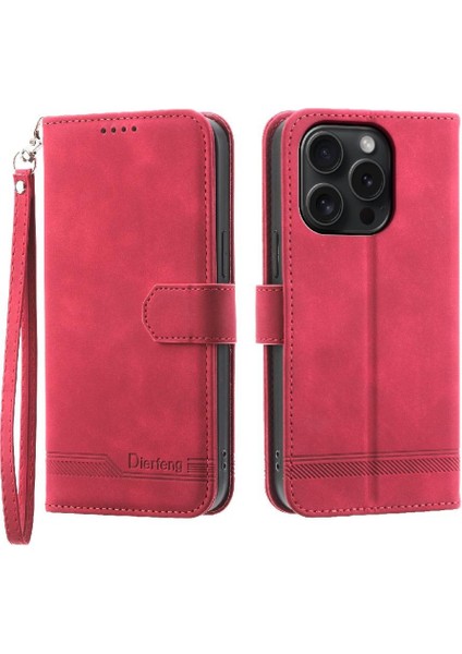 IPhone 15 Için Flip Case Pro Bileklik Kart Yuvaları Premium Manyetik Kapatma (Yurt Dışından)