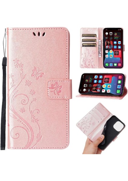 IPhone 15 Için Filp Durumda Pro Max Kart Tutucu Pu Deri Manyetik Kapatma (Yurt Dışından)