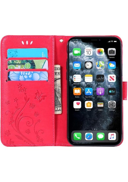 IPhone 11 Için Filp Durumda Pro Kickstand Manyetik Kapatma Pu Deri Kart (Yurt Dışından)