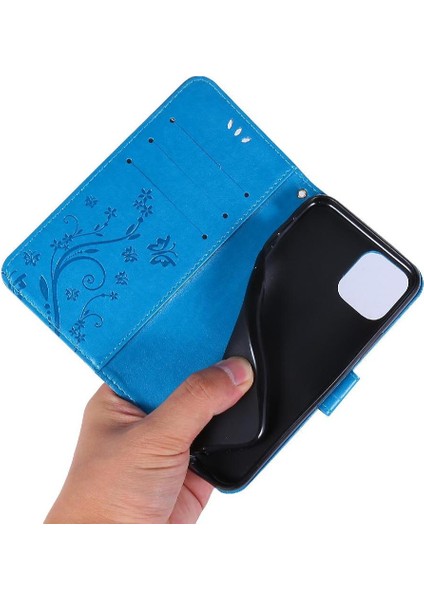 IPhone 11 Için Filp Durumda Pro Kickstand Manyetik Kapatma Pu Deri Kart (Yurt Dışından)