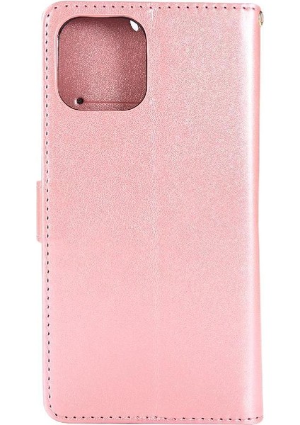 IPhone 14 Için Filp Durumda Pro Kart Tutucu Kickstand Bilek Kayışı Manyetik Pu (Yurt Dışından)