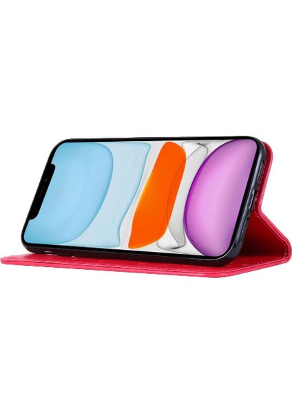 IPhone 11 Için Filp Durumda Kart Tutucu Manyetik Kapatma Pu Deri Kickstand (Yurt Dışından) modelleri