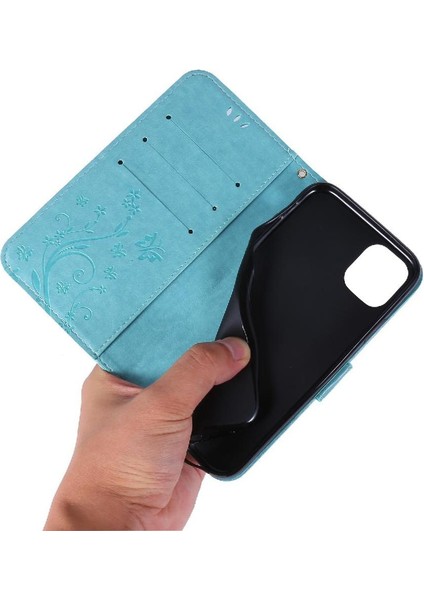 IPhone 11 Için Filp Durumda Kart Tutucu Manyetik Kapatma Pu Deri Kickstand (Yurt Dışından) modelleri