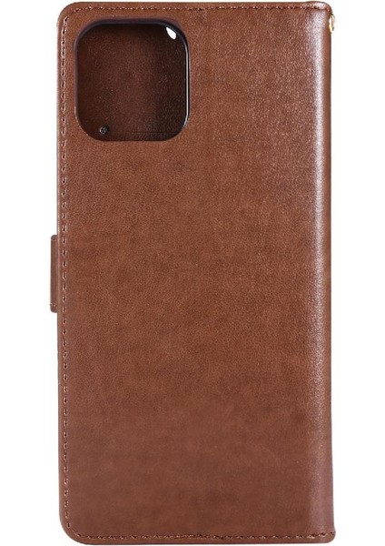 IPhone 14 Için Filp Durumda Pro Max Pu Deri Kart Tutucu Kickstand Bilek (Yurt Dışından)