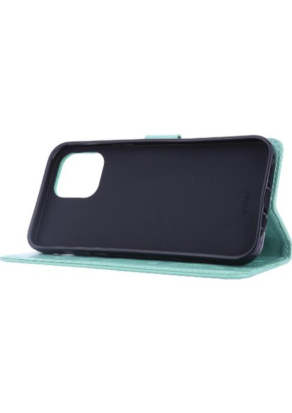 IPhone 14 Için Filp Durumda Pro Kart Tutucu Kickstand Bilek Kayışı Manyetik Pu (Yurt Dışından)