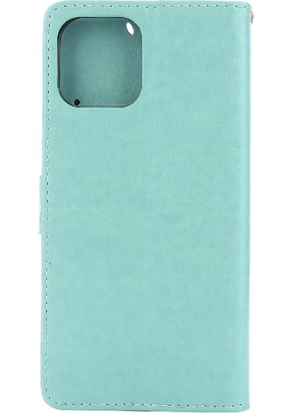 IPhone 14 Için Filp Durumda Pro Kart Tutucu Kickstand Bilek Kayışı Manyetik Pu (Yurt Dışından)