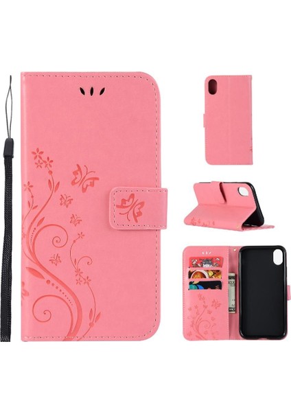 IPhone Xs Max Manyetik Kapatma Kickstand Pu Deri Bilek Için Filp Durumda (Yurt Dışından)