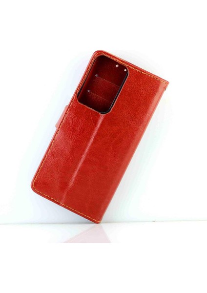 Samsung Galaxy S21 Ultra 5g Kart Tutucu Kickstand Manyetik Için Flip Case (Yurt Dışından)