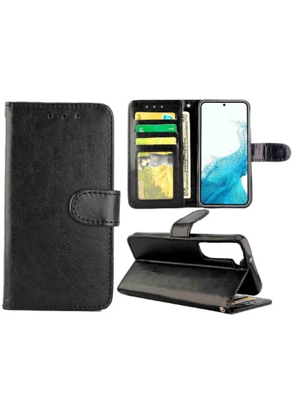 Samsung Galaxy S22 5g Kickstand Manyetik Kapatma Kartı Pu Için Flip Case (Yurt Dışından)