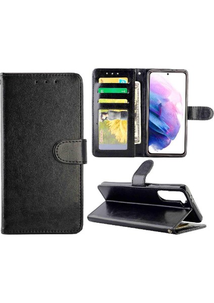 Samsung Galaxy S21 Artı Pu Deri Kart Tutucu Manyetik Için Flip Case (Yurt Dışından)