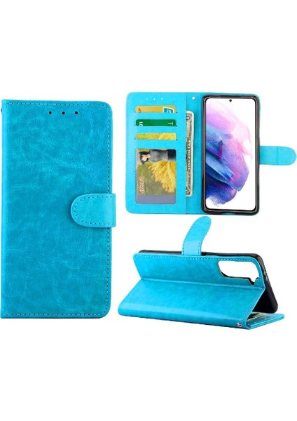 Samsung Galaxy S21 Artı Pu Deri Kart Tutucu Manyetik Için Flip Case (Yurt Dışından)