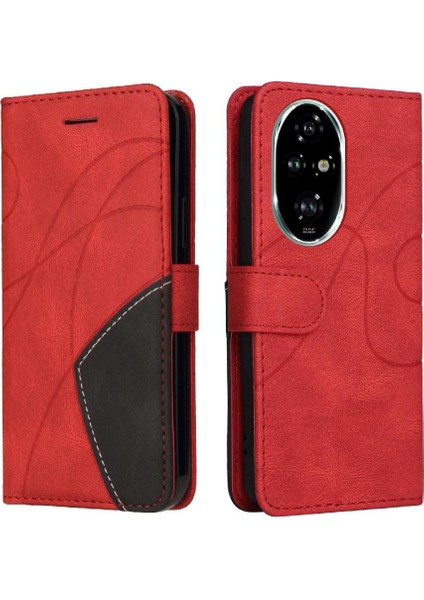 Kart Yuvası ile Onur 200 Pro Dikiş Renk Deri Cüzdan Için Flip Case (Yurt Dışından)