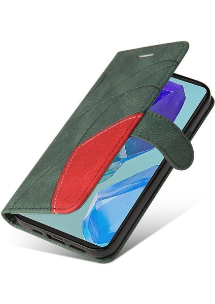 Samsung Galaxy M55 Dikiş Renk Flip Folio Kitap Için Flip Case Kart ile (Yurt Dışından)