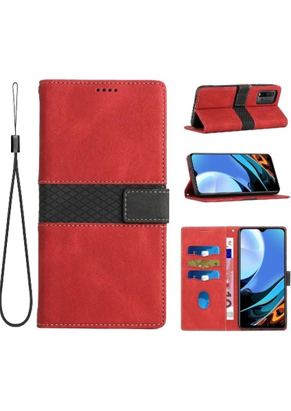 Xiaomi Redmi 9 Için Cüzdan Durumda Güç Kickstand Çizilmeye Dayanıklı Kart Yuvası (Yurt Dışından)