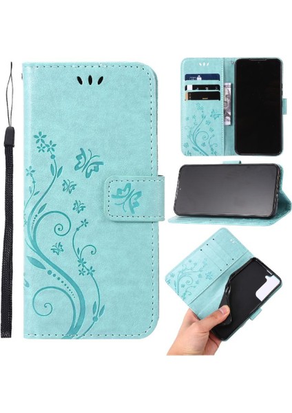 Samsung Galaxy S22 5g Kickstand Kart Tutucu Manyetik Kapatma Için Filp Durumda (Yurt Dışından)