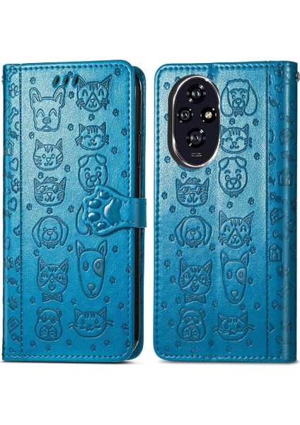 Onur Için Flip Case 200 Pro Kısa Kayış Deri Kılıf Darbeye Karikatür (Yurt Dışından)