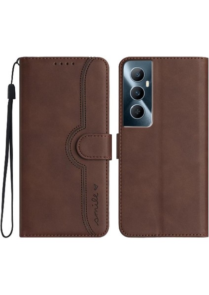 Realme C65 Kılıf Dahili Mıknatıs Kapak Premium Pu Cüzdan ile Uyumlu (Yurt Dışından)
