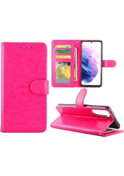Samsung Galaxy S21 Artı Pu Deri Kart Tutucu Manyetik Için Flip Case (Yurt Dışından)