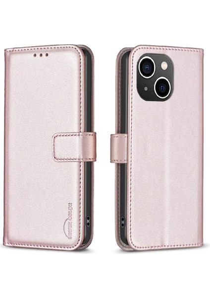 IPhone 14 Için Flip Case Deri Kılıf Cüzdan Iş Çoklu Kart Yuvası (Yurt Dışından)