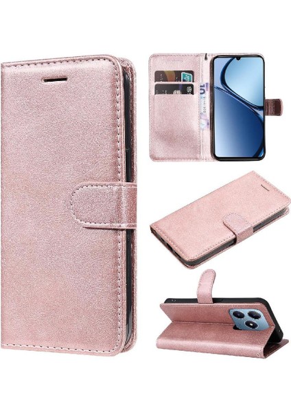 Realme C63 Için Flip Case Kart Yuvası ile Deri Iş Çantası (Yurt Dışından)