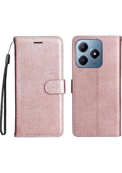 Realme C63 Için Flip Case Kart Yuvası ile Deri Iş Çantası (Yurt Dışından)