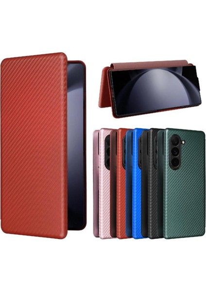 Samsung Galaxy Z Için Flip Case Kart Tutucu Kickstand Fiber ile 6 5g Kat (Yurt Dışından)
