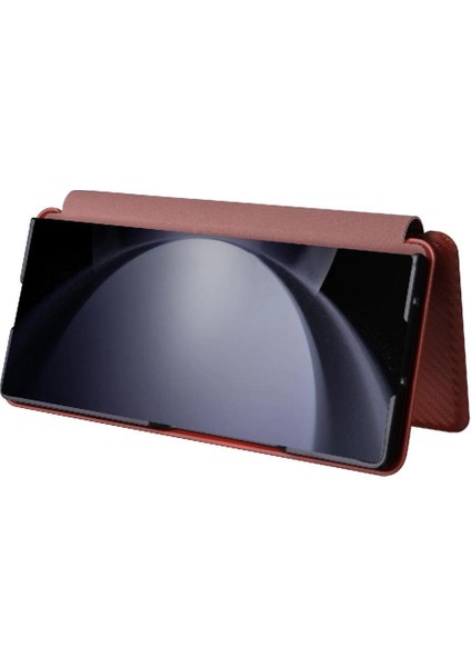 Samsung Galaxy Z Için Flip Case Kart Tutucu Kickstand Fiber ile 6 5g Kat (Yurt Dışından)