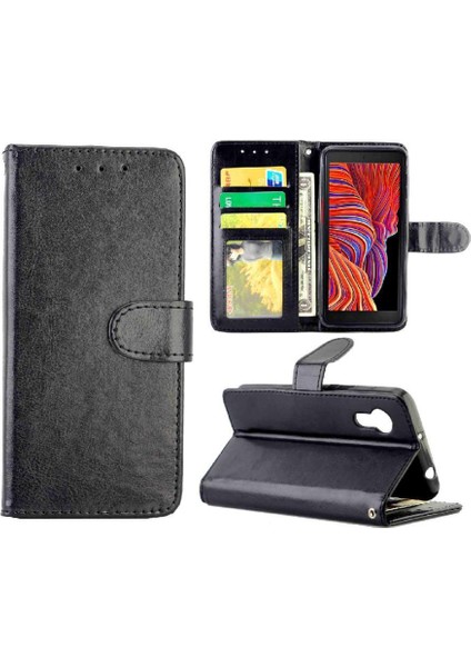 Samsung Galaxy Xcover 5 Kart Tutucu Manyetik Kapatma Pu Için Flip Case (Yurt Dışından)