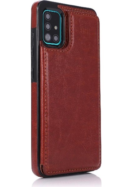 Cüzdan Kılıf Samsung Galaxy A51 5g Çift Manyetik Toka Kickstand Pu (Yurt Dışından) fırsatları