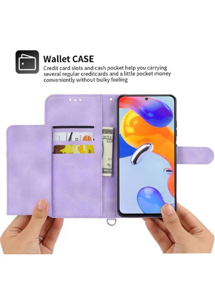 Xiaomi 13 Bileklik Kabartmalı Çoklu Kredi Kartı Yuvaları Için Flip Case (Yurt Dışından)