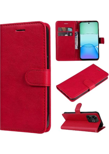 Xiaomi Redmi Için Flip Case 13 4g Deri Klasik Düz Renk (Yurt Dışından)