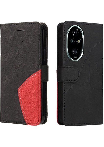 Kart Yuvası ile Onur 200 Pro Dikiş Renk Deri Cüzdan Için Flip Case (Yurt Dışından)