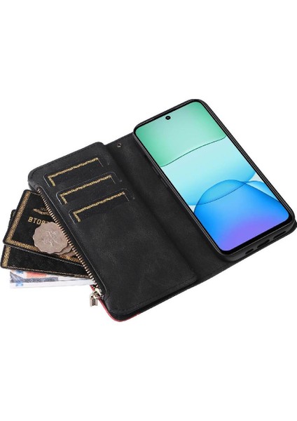 Kart Yuvası Standı Iki Renkli Dikiş ile Xiaomi Redmi 13 4g Için Kılıf (Yurt Dışından) fırsatları