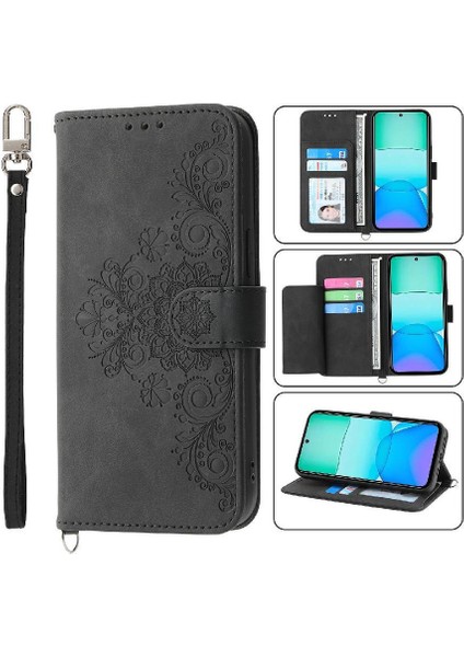 Xiaomi Redmi Için Flip Case 13 4g Bileklik Darbeye Çoklu Kredi Kartı (Yurt Dışından)