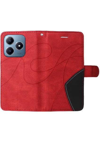 Realme C63 Kickstand Koruyucu Kart Yuvası Standı ile Flip Case (Yurt Dışından)