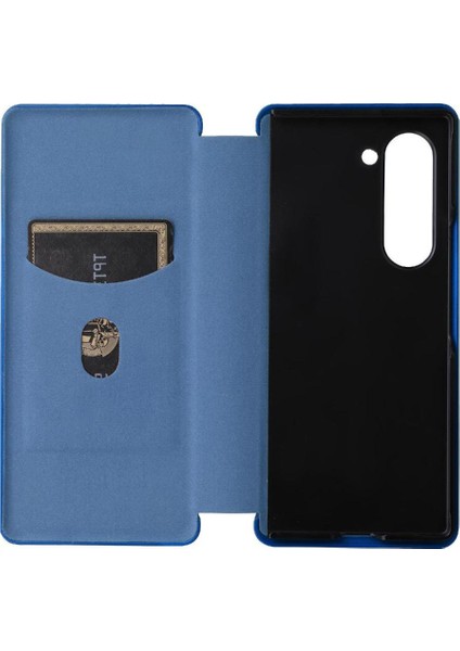 Samsung Galaxy Z Için Flip Case Kart Tutucu Kickstand Fiber ile 6 5g Kat (Yurt Dışından)