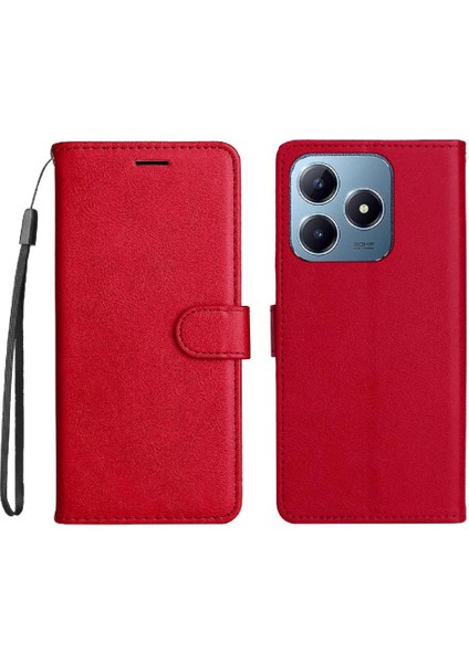 Realme C63 Için Flip Case Kart Yuvası ile Deri Iş Çantası (Yurt Dışından)