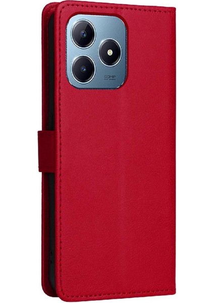 Realme C63 Için Flip Case Kart Yuvası ile Deri Iş Çantası (Yurt Dışından)