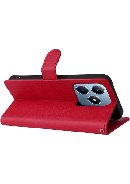 Realme C63 Için Flip Case Kart Yuvası ile Deri Iş Çantası (Yurt Dışından)