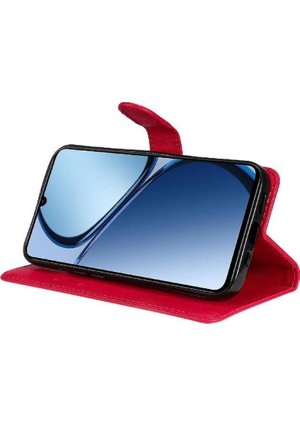 Realme C63 Için Flip Case Kart Yuvası ile Deri Iş Çantası (Yurt Dışından)