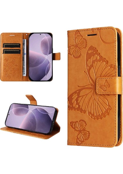 Kart Yuvası Standı ile Xiaomi Redmi K70 Pu Deri Kılıf Kickstand Çevirin (Yurt Dışından)
