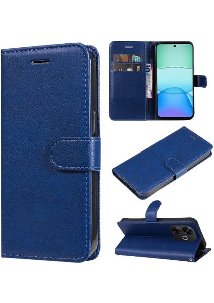 Xiaomi Redmi Için Flip Case 13 4g Deri Klasik Düz Renk (Yurt Dışından)