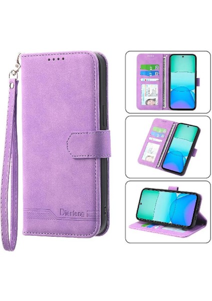 Xiaomi Redmi Için Flip Case 13 4g Bileklik Manyetik Kapatma Kart Yuvaları (Yurt Dışından)