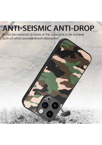 IPhone 15 Için Kılıf Pro Anti Damla Camo Tasarım Hafif Kablosuz (Yurt Dışından)