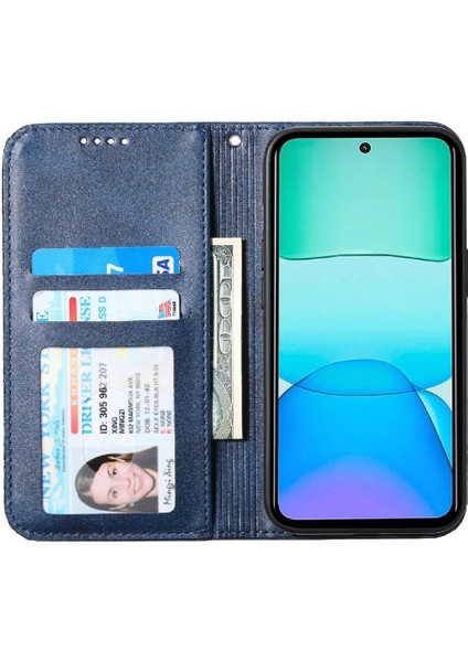Xiaomi Redmi Için Flip Case 13 4g Cüzdan El Kayışı Günlük Kullanım Eşkenar Dörtgen Şekli (Yurt Dışından) modelleri