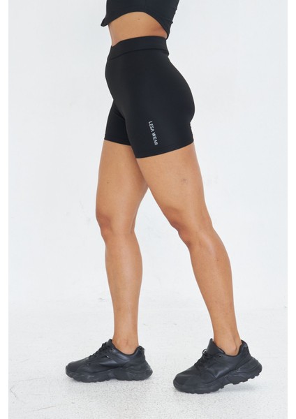 Yüksek Bel Toparlayıcı Kısa Spor Şort Tayt