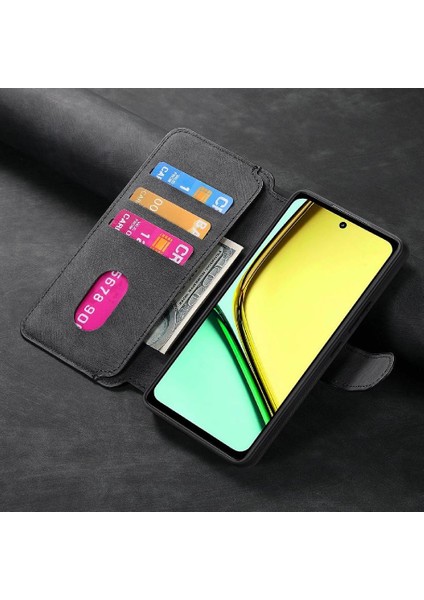 Realme C67 4g Cüzdan Retro Mıknatıs Koruyucu Malzeme Kartı Için Flip Case (Yurt Dışından) fırsatları