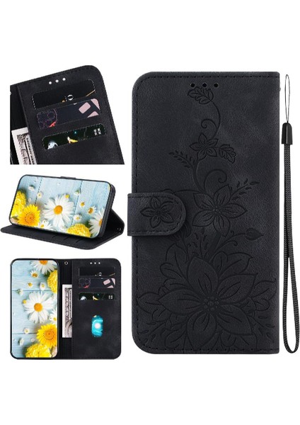 IPhone 16 Için Flip Case Artı Kart Tutucu Cüzdan Kickstand Manyetik Zambak (Yurt Dışından)