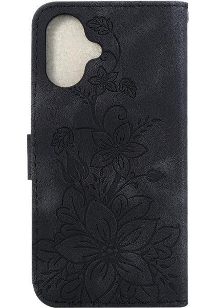 IPhone 16 Için Flip Case Artı Kart Tutucu Cüzdan Kickstand Manyetik Zambak (Yurt Dışından)